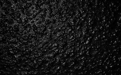 黒石質感, 4k, 黒グランジの背景, マクロ, 黒石, 石背景, 石像, 黒い背景