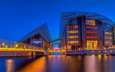 Oslo, Astrup Fearnley Museet, Modern Art Museum, evening, sunset, landmark, Tjuvholmen, Majorstuen, Norway