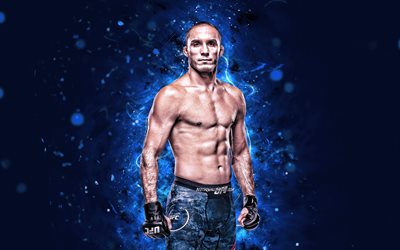 Anthony Rocco Martin, 4k, blue neon lights, american fighters, MMA, UFC, Mixed martial arts, Anthony Rocco Martin 4K, UFC fighters, MMA fighters, Tony Rocco Martin