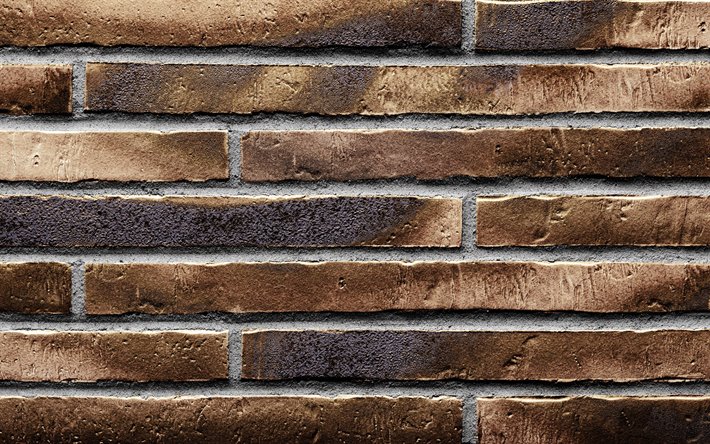 los ladrillos largos, de color marr&#243;n de la piedra de fondo, texturas de ladrillos, pared de ladrillo, marr&#243;n brickwall, marr&#243;n largo de los ladrillos, ladrillos de fondo, ladrillos