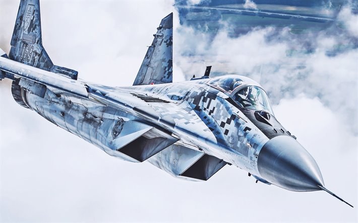 Mikojan MiG-29, taivas, Tukipiste, MiG-29, taistelija, lentomelun, Slovakian Ilmavoimien, jet fighter