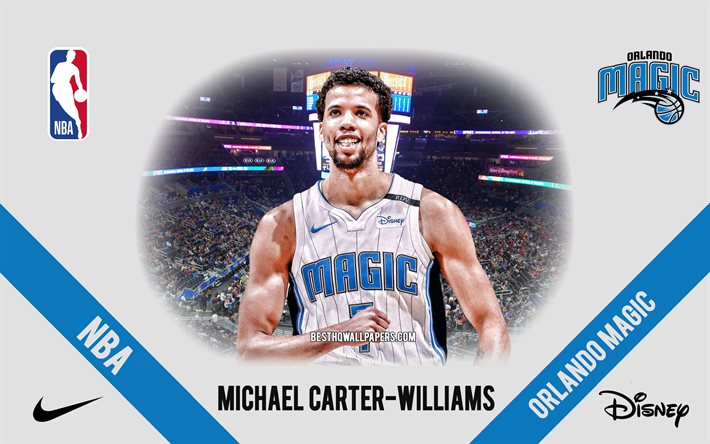 Michael Carter-Williams, Orlando Magic, American Basketball Player, NBA, portrait, USA, basketball, Amway Center, Orlando Magic logo