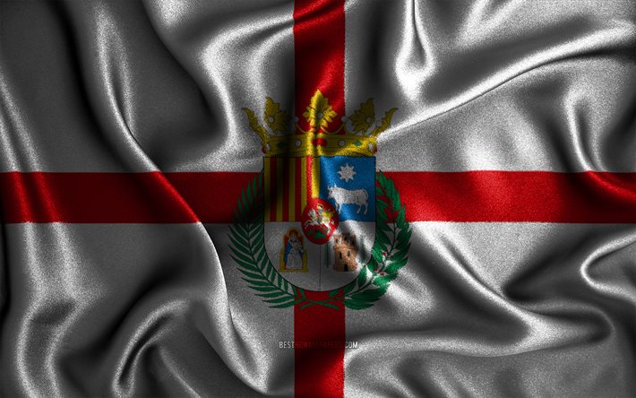 Teruel bayrağı, 4k, ipek dalgalı bayraklar, İspanyol eyaletleri, Teruel G&#252;n&#252;, kumaş bayraklar, Teruel Bayrağı, 3D sanat, Teruel, Avrupa, İspanya İlleri, Teruel 3D bayrağı, İspanya