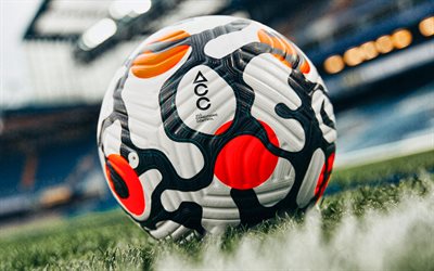 Nike Premier League Flight, 4k, Premier League official ball, England, soccer ball, Nike balls, football