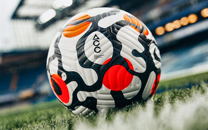 Nike Premier League Flight, 4k, Premier League official ball, England, soccer ball, Nike balls, football
