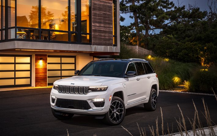 Jeep Grand Cherokee Summit 4xe, VUS, voitures 2022, nuit, voitures de luxe, Jeep Grand Cherokee 2022, voitures am&#233;ricaines, Jeep