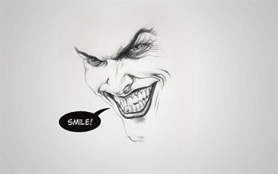 Joker, m&#237;nimo, fondo gris