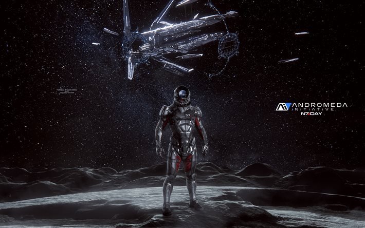 Mass Effect Andromeda, 4K, tecken, N7 Dag