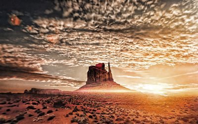 Monument Valley, p&#244;r do sol, EUA, deserto, american marcos, montanhas, Na&#231;&#227;o Navajo, Colorado Do Planalto, Oljato-Monument Valley, Utah, Am&#233;rica