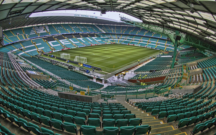 Celtic Park, 4k, HDR, football stadium, Celtic-stadion, tom stadion, Celtic Arena, Celtic FC