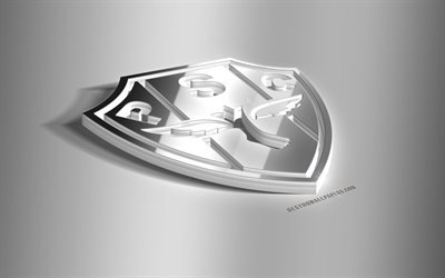 Paysandu Sport Club, 3D-st&#229;l logotyp, Brasiliansk fotboll club, 3D-emblem, Belem, Brasilien, Serie B, Paysandu SC metall emblem, fotboll, kreativa 3d-konst