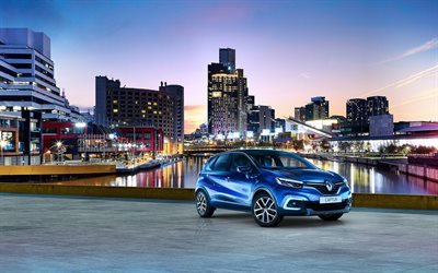 Renault Captur S-Edition, 2018 arabalar, ge&#231;itler, mavi Captur Fransız otomobil, 2018 Renault Captur, Renault