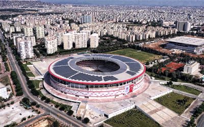 Antalya Arena, cityscapes, aerial view, Antalya, Antalyaspor Stadium, Antalyaspor, Turkey, turkish stadiums