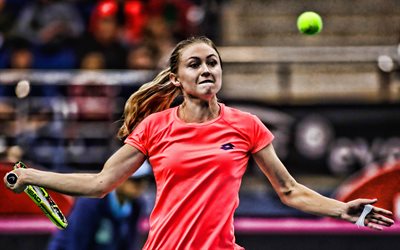 Aliaksandra Sasnovich, 4k, ロシアテニス選手, WTA, 試合, 競技者, Sasnovich, テニス, HDR, テニス選手