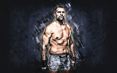 Mauricio Rua, MMA, UFC, Brazilian Fighter, Blue Stone Background, Ultimate Fighting Championship
