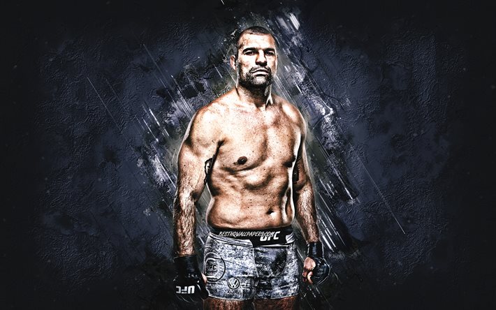 Mauricio Rua, MMA, UFC, lottatore brasiliano, sfondo di pietra blu, campionato di combattimento finale