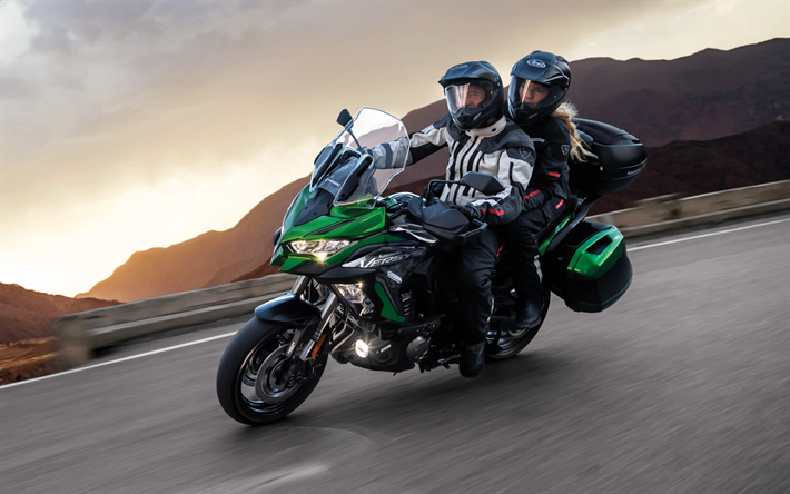 kawasaki versys 1000 se, 4k, autobahn, 2022 fahrr&#228;der, superbikes, japanische motorr&#228;der, kawasaki