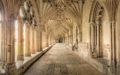 Canterbury Cathedral, Canterbury, Gotiska katedralen, Engelska Gotiska arkitektur, gamla byggnader, Kent, England