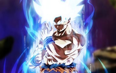Ultra Instinct de Goku, 4k, Migatte Pas Gokui), de la magie, Dragon Ball, Super Saiyan Dieu, DBS, Fils de Goku, Dragon Ball Super
