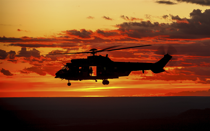 Eurocopter EC725 Caracal, armeijan helikopteri, Brasilian Ilmavoimat, Sunset, Cachimbo Lentokentt&#228;, Para, Brasilia, Airbus Helikopterit