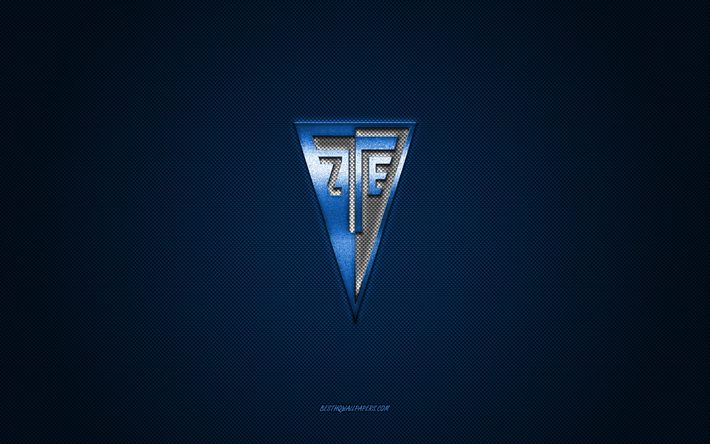 Zalaegerszegi TE, Hungarian football club, blue logo, blue carbon fiber background, Nemzeti Bajnoksag I, football, NB I, Zalaegerszeg, Hungary, Zalaegerszegi TE logo