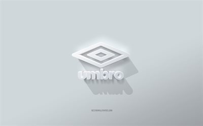 Umbro logo, white background, Umbro 3d logo, 3d art, Umbro, 3d Umbro emblem