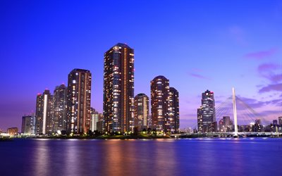 Tokio, nightscapes, pilvenpiirt&#228;ji&#228;, pohdintaa, Aasiassa, Japani