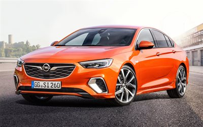Opel Insignia, 2018, GSI, exteri&#246;r, framifr&#229;n, business class, sportsedan, nya Insignier orange, Tyska bilar, Opel