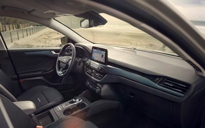 Ford Focus Attivo, 2019, Interni, pannello frontale, vista interna, 4k, la nuova Focus 2018, auto Americane, Ford