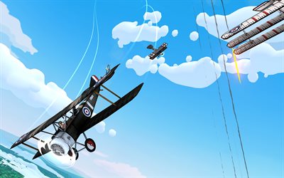 Skies Of Fury Dx, 4k, 2018 games, flight simulator, Nintendo Game