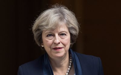 Theresa May, Pol&#237;tico brit&#226;nico, primeiro-ministro, A Gr&#227;-Bretanha, 4k, mulheres fortes