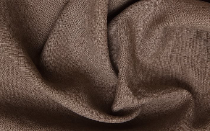 la ropa de tela de textura, de color marr&#243;n tela de lino, ropa de onda de la textura de la tela de la onda de textura, las olas de fondo de la tela