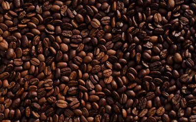 chicchi di caff&#232;, sfondo con i chicchi di caff&#232;, concetti, chicco di caff&#232;, texture, caff&#232; sfondo