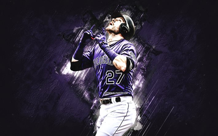 ダウンロード画像 トレヴァーリ コロラドキ Mlb メジャーリーグベースボール 米国 野球 紫石の背景 フリー のピクチャを無料デスクトップの壁紙
