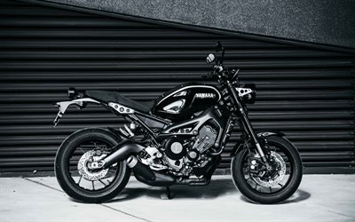 2020, Yamaha XSR900, side view, exterior, black motorcycle, new black XSR900, japanese motorcycles, Yamaha