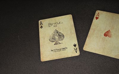 ace of spades, poker, playing cards, aces, pair of aces, casino
