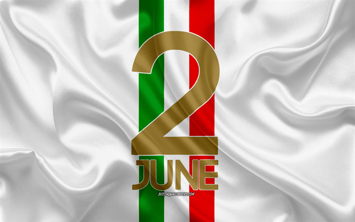 Jour de la r&#233;publique, l&#39;Italie, le 2 juin, la Festa della Repubblica italien de la f&#234;te nationale, le drapeau de soie, soie, texture, drapeau de l&#39;Italie, italien Journ&#233;e Nationale