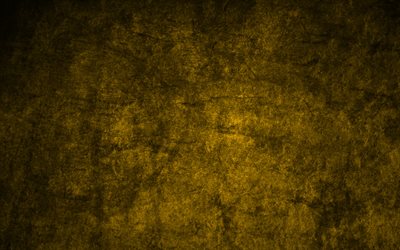 keltainen kivi tausta, 4k, kivi tekstuurit, grunge tausta, kivi sein&#228;&#228;n, keltainen taustat, keltainen kivi