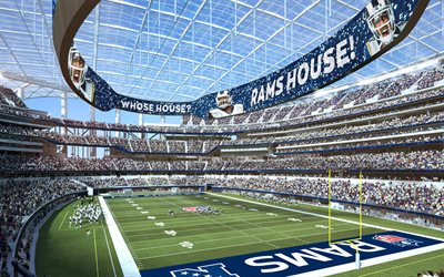 Download wallpapers SoFi Stadium, Los Angeles Rams stadium, Inglewood