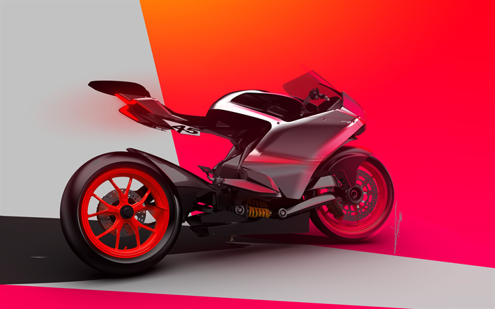 Ducati Zero Elettrico Superbike, 4k, il 2020, le biciclette, le supersportive, moto italiana, la Ducati