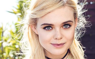 Elle Fanning, 4k, face, american actress, photo shoot, portrait, young American star, Hollywood