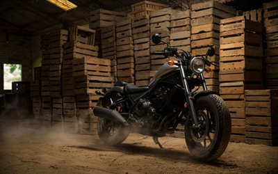 honda cmx 500 rebel base, 4k, 2018 bikes, superbikes, honda cmx 500, japanische motorr&#228;der, honda