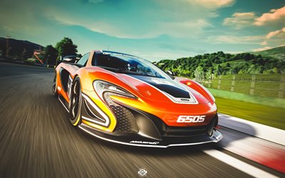 McLaren 650S GR4, 4k, pista de carreras, 2018 coches, spotscars, McLaren 650S, supercars, McLaren