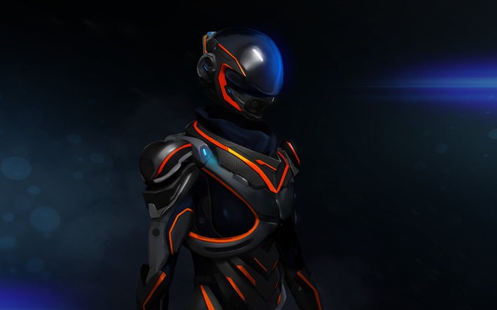 Mass Effect Andromeda, 3d art, cyber warrior, 2018 games, Mass Effect