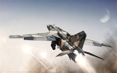 MiG-23, مقاتلة, ميكويان جورفيتش MiG-23, Flogger, الطائرات المقاتلة, الاتحاد السوفياتي الجيش