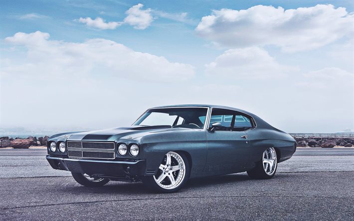 chevrolet chevelle muscle cars, 1968 cars, hdr, retro cars, 1968 chevrolet chevelle, american cars, chevrolet