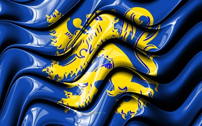 bandiera di zottegem, 4k, citt&#224; belghe, giorno di zottegem, arte 3d, zottegem, citt&#224; del belgio, bandiera 3d di zottegem, bandiera ondulata di zottegem, belgio, europa