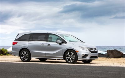 Honda Odyssey, 2018, popular minivan, Japanese cars, gray, new Odyssey, Honda