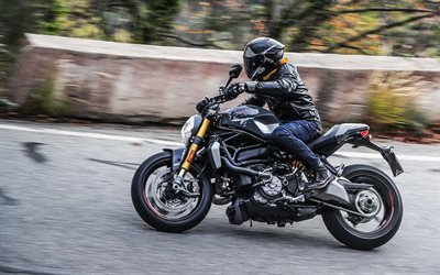Ducati Monster 1200, 2017 moto, pilota, una strada, una moto italiana, la Ducati