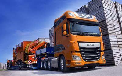 DAF XF 8x4, trucks, Euro 6, FTM, 2017, special equipment